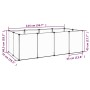 Käfig für Kleintiere, schwarzes PP und Stahl, 144 x 74 x 46,5 cm von vidaXL, Käfige und Lebensräume für Kleintiere - Ref: For...