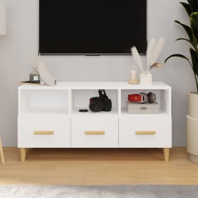 Hochglanzweißer TV-Schrank aus Sperrholz, 102 x 36 x 50 cm von vidaXL, TV-Möbel - Ref: Foro24-812606, Preis: 93,84 €, Rabatt: %