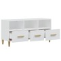 Hochglanzweißer TV-Schrank aus Sperrholz, 102 x 36 x 50 cm von vidaXL, TV-Möbel - Ref: Foro24-812606, Preis: 93,84 €, Rabatt: %