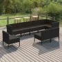 Gartenmöbel-Set 9 Stück synthetische Rattan-Kissen schwarz von vidaXL, Gartensets - Ref: Foro24-3094405, Preis: 778,94 €, Rab...