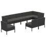 Gartenmöbel-Set 9 Stück synthetische Rattan-Kissen schwarz von vidaXL, Gartensets - Ref: Foro24-3094405, Preis: 778,94 €, Rab...