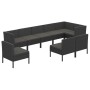 Gartenmöbel-Set 9 Stück synthetische Rattan-Kissen schwarz von vidaXL, Gartensets - Ref: Foro24-3094405, Preis: 783,56 €, Rab...