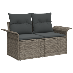 Set de Sofás de Jardín de 6 Piezas con Cojines Gris Poliratán de , Sofás de exterior - Ref: Foro24-3357002, Precio: 441,32 €,...
