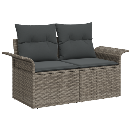 Set de Sofás de Jardín de 6 Piezas con Cojines Gris Poliratán de , Sofás de exterior - Ref: Foro24-3357002, Precio: 441,32 €,...