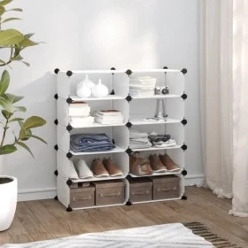 Transparent PP shoe rack 84x32x88.5 cm by vidaXL, Shoe racks and shoe organizers - Ref: Foro24-340567, Price: 35,80 €, Discou...