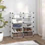 Transparent PP shoe rack 84x32x88.5 cm by vidaXL, Shoe racks and shoe organizers - Ref: Foro24-340567, Price: 40,37 €, Discou...