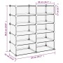 Transparent PP shoe rack 84x32x88.5 cm by vidaXL, Shoe racks and shoe organizers - Ref: Foro24-340567, Price: 40,37 €, Discou...