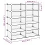 Transparent PP shoe rack 84x32x88.5 cm by vidaXL, Shoe racks and shoe organizers - Ref: Foro24-340567, Price: 35,80 €, Discou...