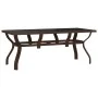Mesa de jardín acero y vidrio marrón y negro 180x80x70 cm de vidaXL, Mesas de jardín - Ref: Foro24-318773, Precio: 231,63 €, ...