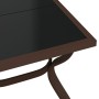 Brown and black steel and glass garden table 180x80x70 cm by vidaXL, Garden tables - Ref: Foro24-318773, Price: 237,00 €, Dis...