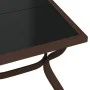 Mesa de jardín acero y vidrio marrón y negro 180x80x70 cm de vidaXL, Mesas de jardín - Ref: Foro24-318773, Precio: 231,63 €, ...