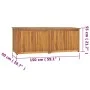 Baúl de jardín madera maciza de teca 150x50x55 cm de vidaXL, Cajas de almacenaje para exteriores - Ref: Foro24-318733, Precio...