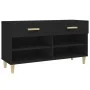 Schwarzer Schuhschrank aus Sperrholz, 102 x 35 x 55 cm von vidaXL, Schuhregale und Schuhorganisatoren - Ref: Foro24-812817, P...