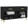 Schwarzer Schuhschrank aus Sperrholz, 102 x 35 x 55 cm von vidaXL, Schuhregale und Schuhorganisatoren - Ref: Foro24-812817, P...