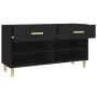 Schwarzer Schuhschrank aus Sperrholz, 102 x 35 x 55 cm von vidaXL, Schuhregale und Schuhorganisatoren - Ref: Foro24-812817, P...