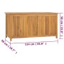 Solid teak wood garden chest 114x50x58 cm by vidaXL, Outdoor storage boxes - Ref: Foro24-318732, Price: 273,05 €, Discount: %