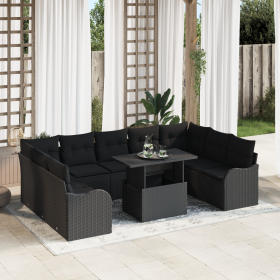 Conjunto de Sofás de Jardín de 10 Piezas con
