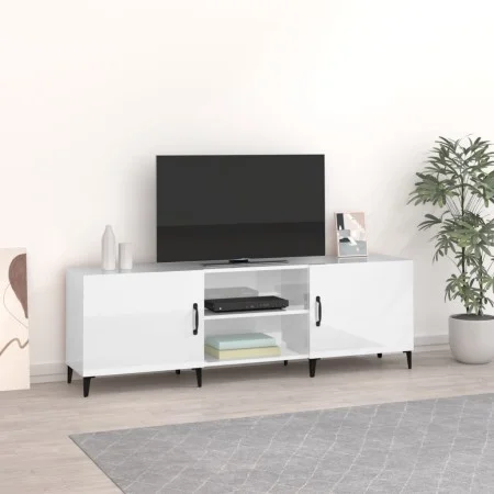 Hochglanzweißer TV-Schrank aus Holzwerkstoff, 150 x 30 x 50 cm von vidaXL, TV-Möbel - Ref: Foro24-812633, Preis: 102,40 €, Ra...
