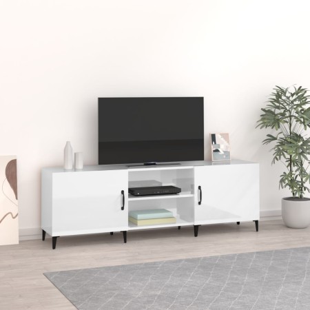 Hochglanzweißer TV-Schrank aus Holzwerkstoff, 150 x 30 x 50 cm von vidaXL, TV-Möbel - Ref: Foro24-812633, Preis: 103,81 €, Ra...