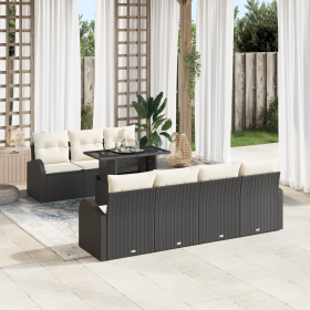 Set de Sofá de Jardín de 8 Piezas con Cojines