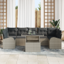 Conjunto de Sofá de Jardín de 8 Piezas con Cojines Gris Claro de Ratán Sintético by , Outdoor sofas - Ref: Foro24-3357335, Pr...