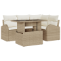 Juego de Sofás de Jardín de 5 Piezas con Cojines Beige Poliratán de , Sofás de exterior - Ref: Foro24-3357374, Precio: 460,65...