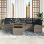 Conjunto de Sofá de Jardín de 7 Piezas con Cojines Poliratán Gris de , Sofás de exterior - Ref: Foro24-3357392, Precio: 493,5...