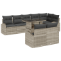 Conjunto de Sofá de Jardín de 9 Piezas con Cojines Gris Claro de Ratan Poliéster de , Sofás de exterior - Ref: Foro24-3357405...