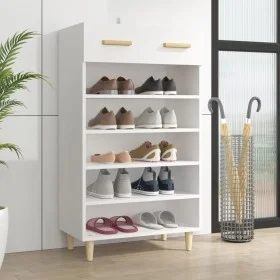 Schuhschrank aus weißem Sperrholz 60x35x105 cm von vidaXL, Schuhregale und Schuhorganisatoren - Ref: Foro24-812780, Preis: 89...