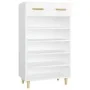 Mueble zapatero de madera contrachapada blanco 60x35x105 cm de vidaXL, Zapateros y organizadores de calzado - Ref: Foro24-812...