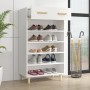 Schuhschrank aus weißem Sperrholz 60x35x105 cm von vidaXL, Schuhregale und Schuhorganisatoren - Ref: Foro24-812780, Preis: 90...