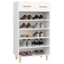 Mueble zapatero de madera contrachapada blanco 60x35x105 cm de vidaXL, Zapateros y organizadores de calzado - Ref: Foro24-812...