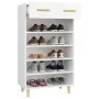 Mueble zapatero de madera contrachapada blanco 60x35x105 cm de vidaXL, Zapateros y organizadores de calzado - Ref: Foro24-812...