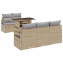 Conjunto de Sofás de Jardín de 6 Piezas con Cojines Beige Ratán de Polietileno | Foro24.es | Tu tienda online para hogar, jardín y más Foro24.es