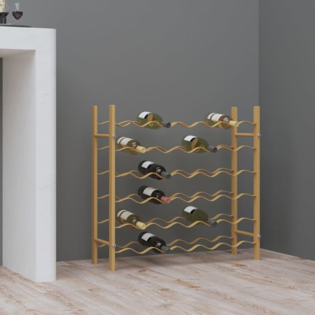 Weinregal für 36 Flaschen aus goldenem Metall. von vidaXL, Weinregale - Ref: Foro24-340911, Preis: 76,12 €, Rabatt: %