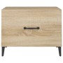 Mesa de centro con patas de metal roble Sonoma 50x50x40 cm de vidaXL, Mesas de centro - Ref: Foro24-812732, Precio: 42,13 €, ...