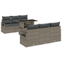 Set de Sofás de Jardín de 7 Piezas  con Cojines de Rattan Gris Poliéster | Foro24.es | Tu tienda online para hogar, jardín y más Foro24.es