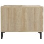 Mesa de centro con patas de metal roble Sonoma 50x50x40 cm de vidaXL, Mesas de centro - Ref: Foro24-812732, Precio: 42,13 €, ...
