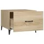 Coffee table with metal legs Sonoma oak 50x50x40 cm by vidaXL, Coffee table - Ref: Foro24-812732, Price: 41,78 €, Discount: %
