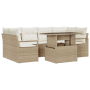 Conjunto de Sofás de Jardín de 7 Piezas con Cojines Beige de Ratán Sintético by , Outdoor sofas - Ref: Foro24-3357494, Price:...