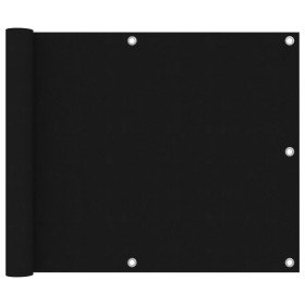 Toldo para balcón de tela oxford negro 75x600 cm