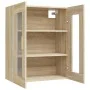 Wall-mounted hanging wardrobe in Sonoma oak, 69.5x34x90 cm by vidaXL, Sideboards - Ref: Foro24-812279, Price: 88,28 €, Discou...