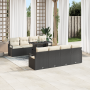 Conjunto de Sofás de Jardín de 9 Piezas con Cojines Negro Poliratán | Foro24.es | Tu tienda online para hogar, jardín y más Foro24.es