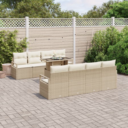 Juego de sofá de jardín de 5 piezas con cojines beige de ratán versátil de , Sofás de exterior - Ref: Foro24-3357524, Precio:...