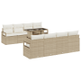Juego de sofá de jardín de 5 piezas con cojines beige de ratán versátil de , Sofás de exterior - Ref: Foro24-3357524, Precio:...