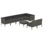9-teiliges Gartenmöbel-Set und graue synthetische Rattankissen von vidaXL, Gartensets - Ref: Foro24-3094398, Preis: 798,64 €,...