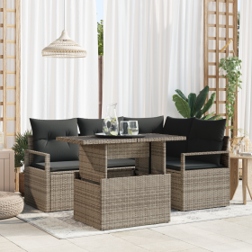 Conjunto de Sofás de Jardín de 5 Piezas con