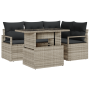 Conjunto de Sofás de Jardín de 5 Piezas con Cojines Gris Claro Poliratán de , Sofás de exterior - Ref: Foro24-3357555, Precio...