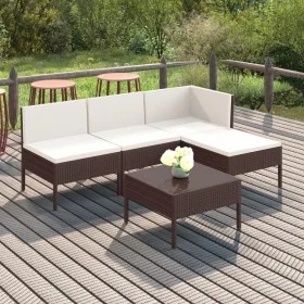 5-piece garden furniture set and brown synthetic rattan cushions by vidaXL, Garden sets - Ref: Foro24-3094363, Price: 412,42 ...