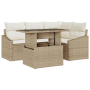 Juego de Sofá de Jardín de 5 Piezas con Cojines Beige de Poliratán de , Sofás de exterior - Ref: Foro24-3357734, Precio: 473,...